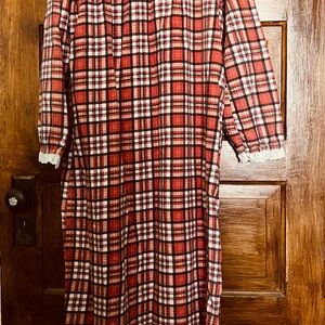 Vintage cottagecore granny flannel nightgown